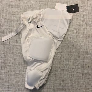NWT NIKE Football Pants 789750-100 White Boys Size Large